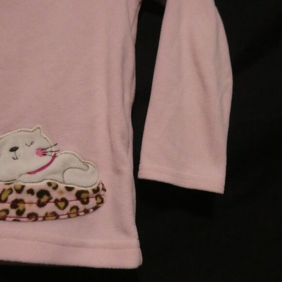 CARTER'S - Super Comfy | Size 5 | Soft Fleece Pajama Shirt | Sleeping Cat Design - Picture 8 of 15